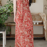 Casual Vintage Print Halter Dress - liwisi
