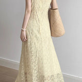 Elegant Spaghetti Strap Waist Dress - liwisi