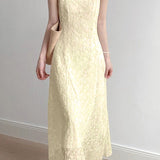 Elegant Spaghetti Strap Waist Dress - liwisi