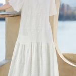 Casual Hollow Crochet Embroidered Dress - liwisi