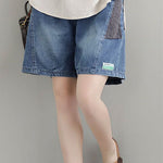 Casual Patchwork Denim Shorts - liwisi