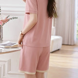 Casual White Edge Lapel Set - liwisi