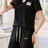 Casual White Edge Lapel Set - liwisi