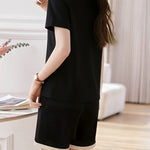 Casual White Edge Lapel Set - liwisi