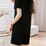 Casual White Edge Lapel Set - liwisi