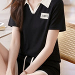 Casual White Edge Lapel Set - liwisi