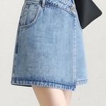 Casual Denim A-Line Skort - liwisi