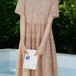 Elegant Floral Short Sleeve Dress - liwisi