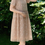 Elegant Floral Short Sleeve Dress - liwisi