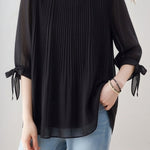 Casual Lantern Sleeve Short Sleeve Shirt - liwisi