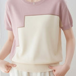 Casual Loose Versatile Color Block Knit Sweater - liwisi