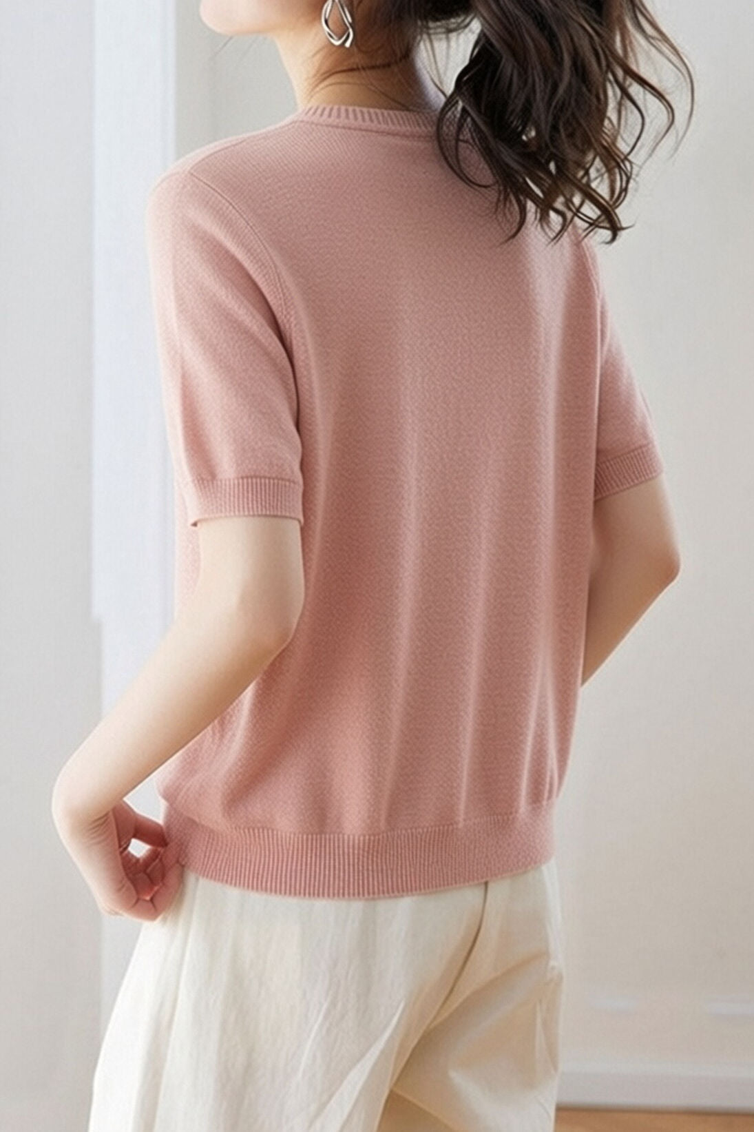 Casual Loose Versatile Color Block Knit Sweater - liwisi