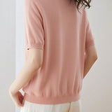 Casual Loose Versatile Color Block Knit Sweater - liwisi