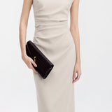 Elegant Pleated Slim Fit Dress - liwisi