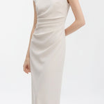 Elegant Pleated Slim Fit Dress - liwisi