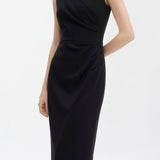 Elegant Pleated Slim Fit Dress - liwisi