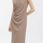 Elegant Pleated Slim Fit Dress - liwisi