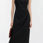 Elegant Pleated Slim Fit Dress - liwisi