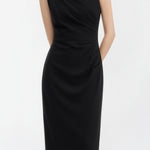 Elegant Pleated Slim Fit Dress - liwisi