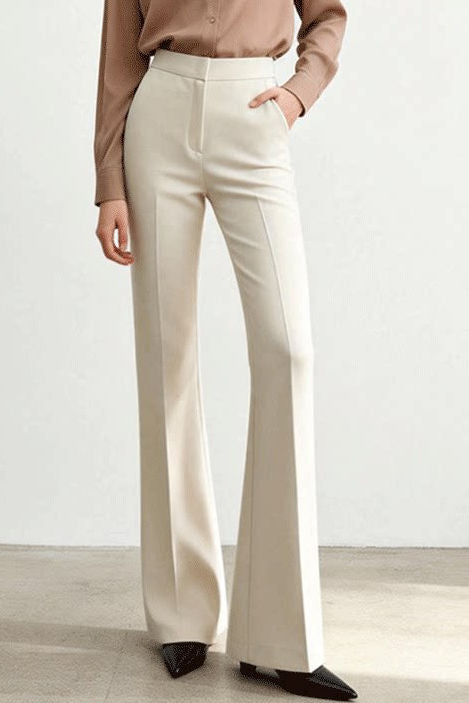 Casual High Waist Drape Straight Pants - liwisi