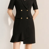 Elegant Waist Blazer Dress - liwisi