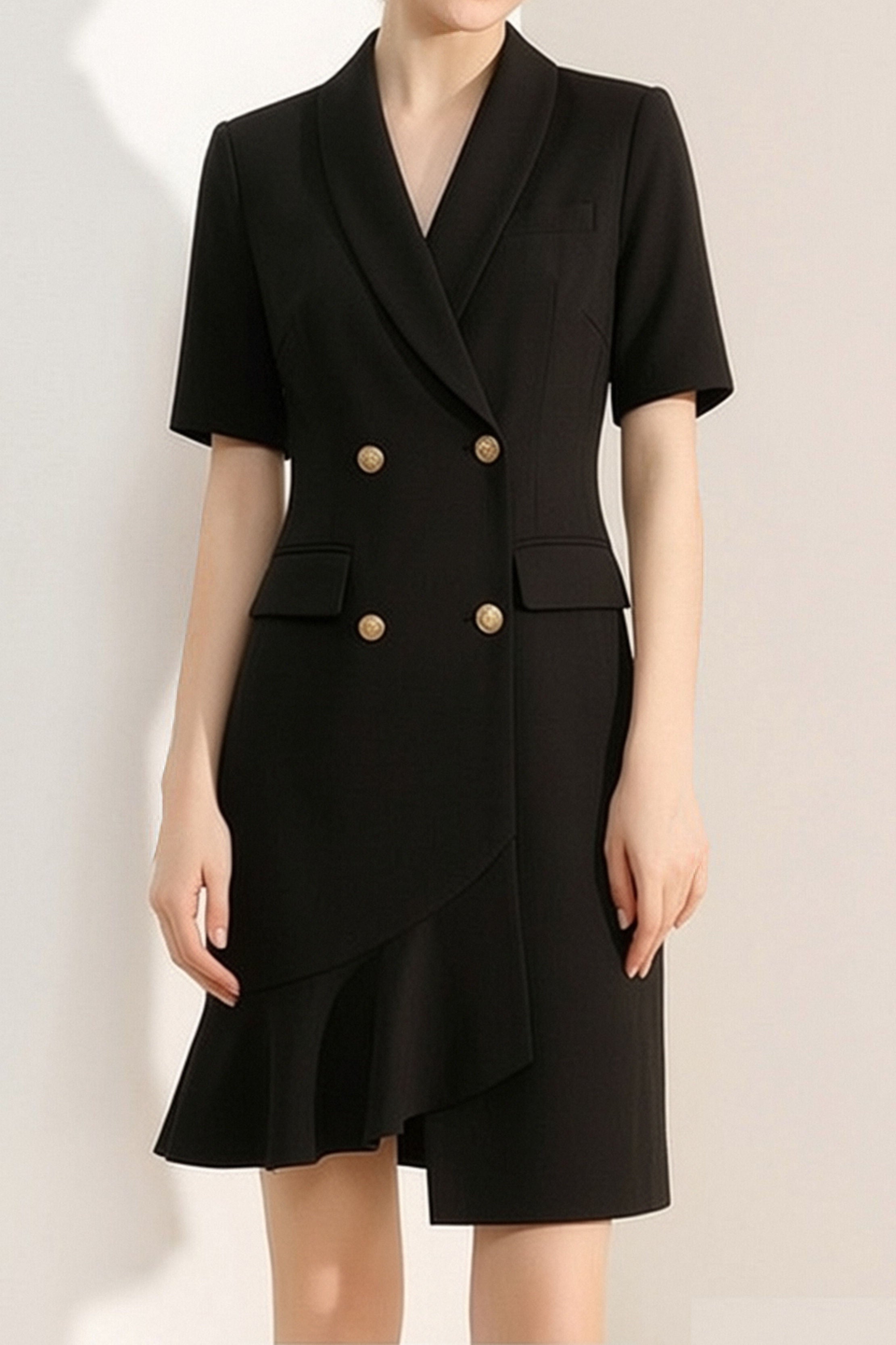 Elegant Waist Blazer Dress - liwisi