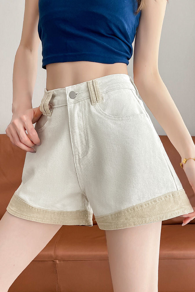 Casual Spliced A-Line Jeans - liwisi