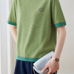 Casual Spliced Half Sleeve T-Shirt - liwisi