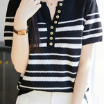 Casual Half Placket Half Sleeve T-Shirt - liwisi