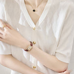 Casual V-Neck Geometric Texture Knit Cardigan - liwisi