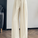Casual Commute High Waist Drape Wide Leg Pants - liwisi
