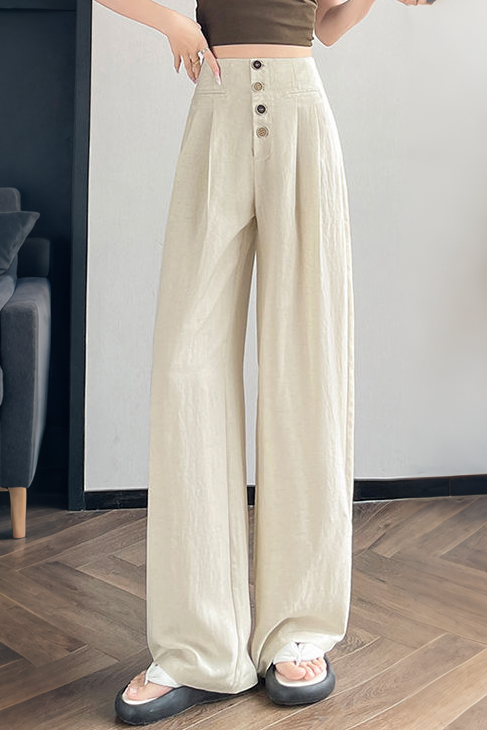 Casual Commute High Waist Drape Wide Leg Pants - liwisi
