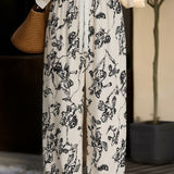Casual Daily Printed Wide Leg Pants - liwisi