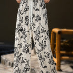 Casual Daily Printed Wide Leg Pants - liwisi