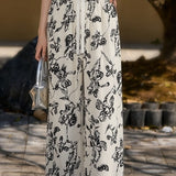 Casual Daily Printed Wide Leg Pants - liwisi