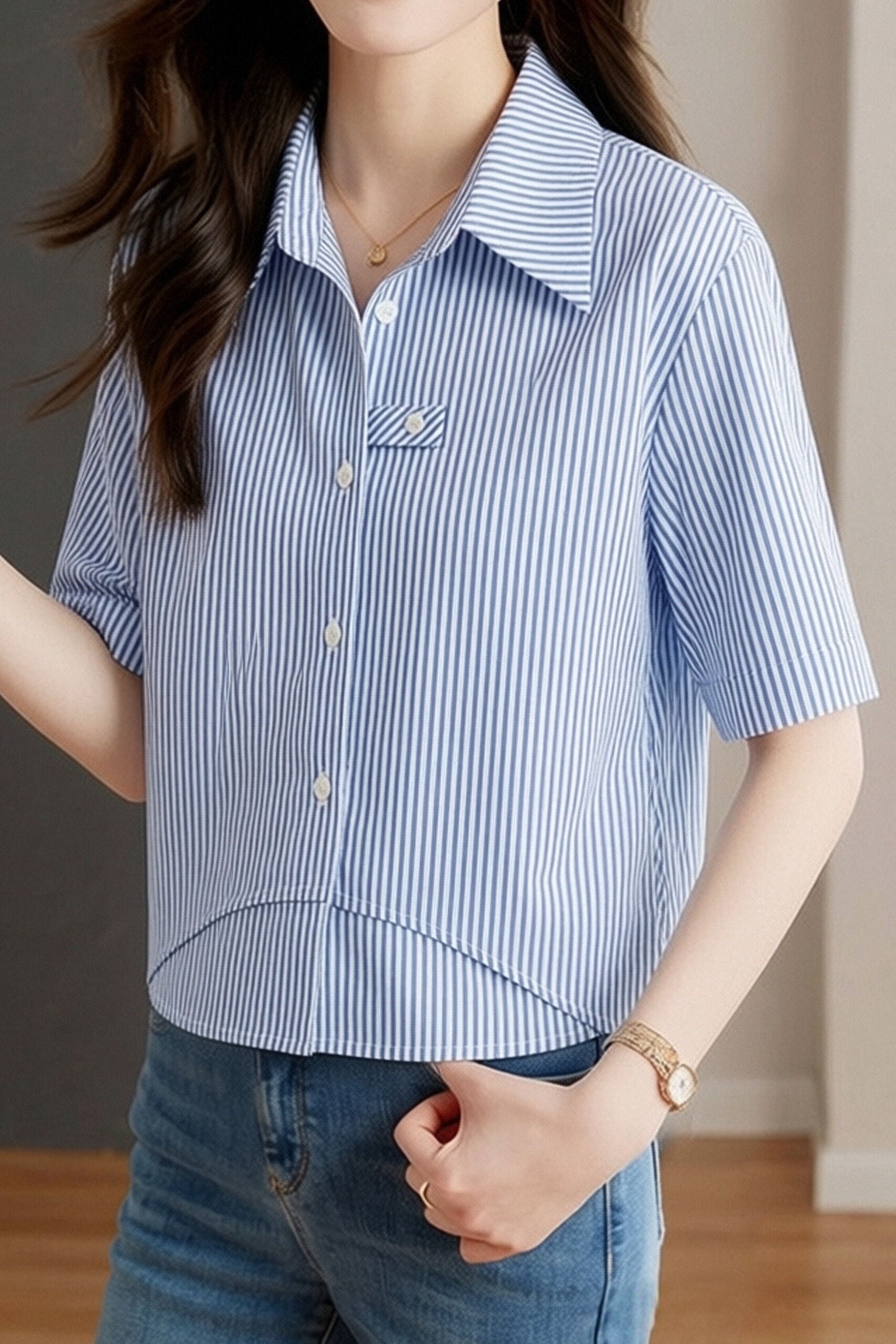 Casual Commute Design Sense Shirt - liwisi