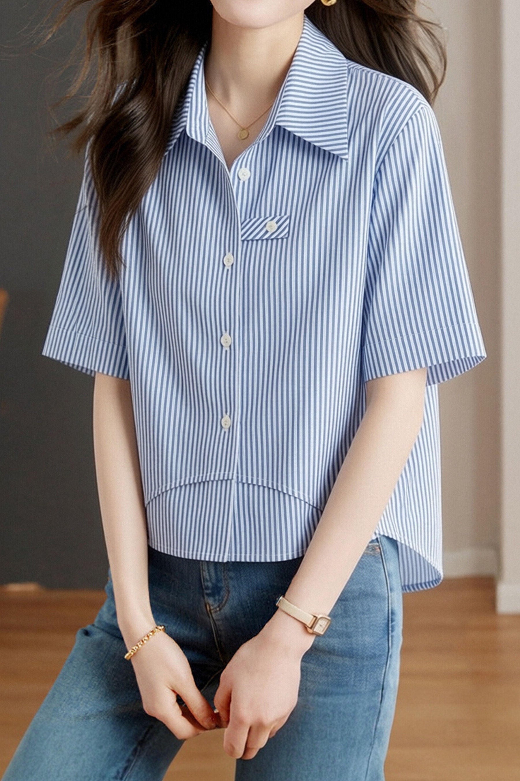 Casual Commute Design Sense Shirt - liwisi