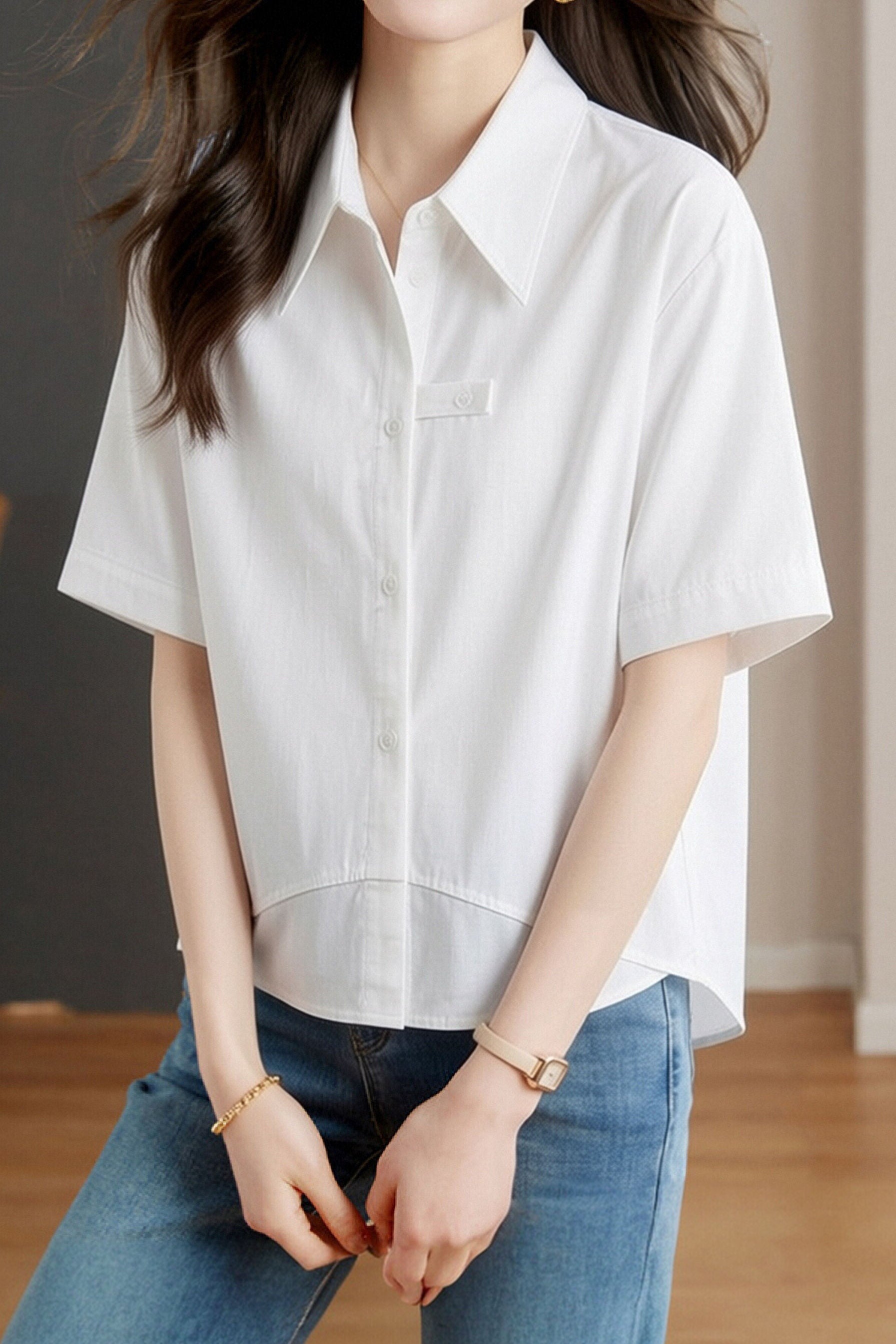 Casual Commute Design Sense Shirt - liwisi