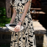 Elegant Designed Printed Dress - liwisi