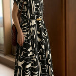 Elegant Designed Printed Dress - liwisi