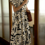 Elegant Designed Printed Dress - liwisi