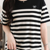 Casual Striped Silk Knit Sweater - liwisi