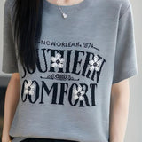 Casual Daily Letter Printed Knit Sweater - liwisi