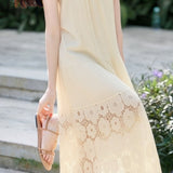 Elegant Vacation Hollow Halter Dress - liwisi