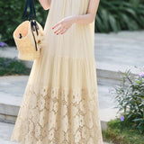 Elegant Vacation Hollow Halter Dress - liwisi