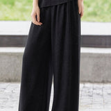 Casual Waist Tie V-Neck Set - liwisi