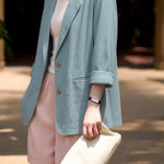 Casual Daily Linen Cotton Blazer - liwisi