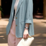 Casual Daily Linen Cotton Blazer - liwisi
