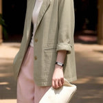 Casual Daily Linen Cotton Blazer - liwisi