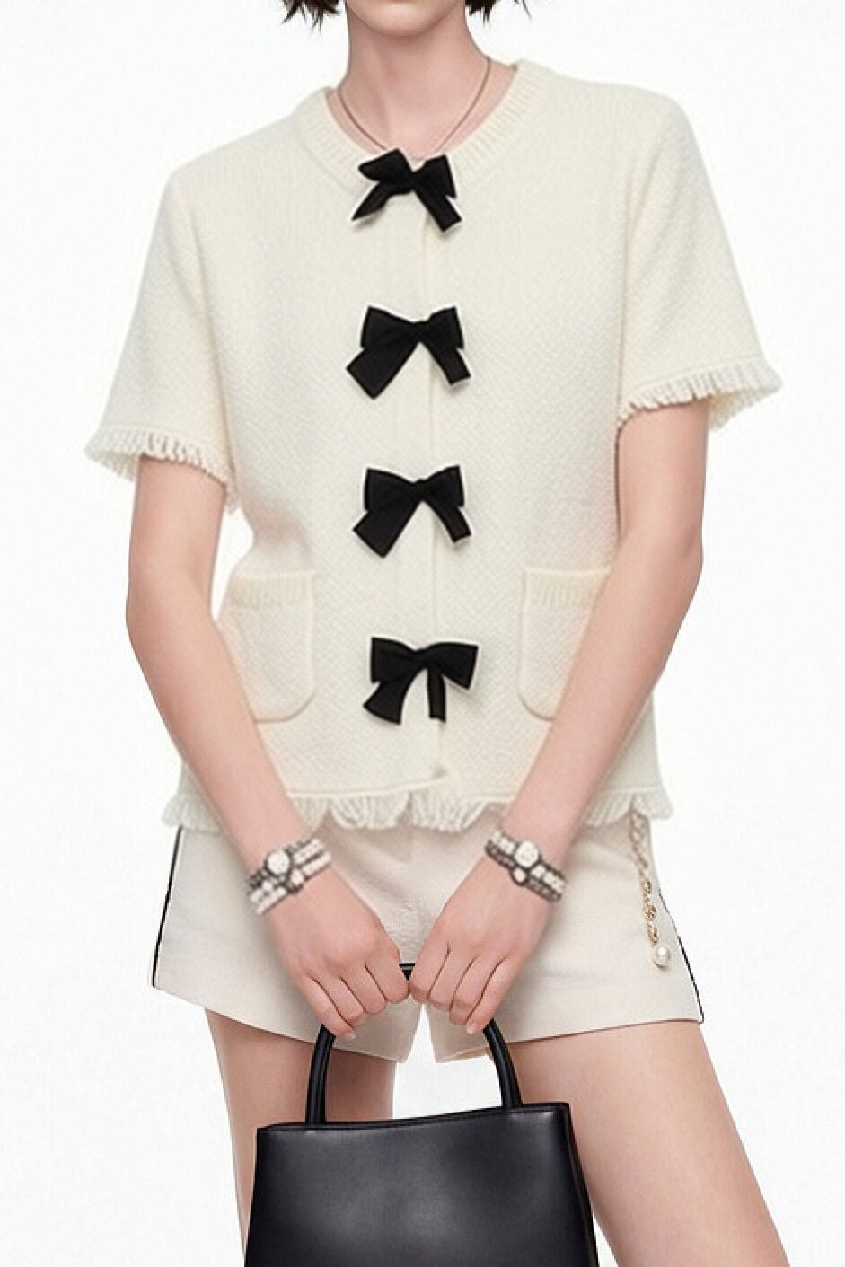 French Retro Bow Knit Jacket - liwisi